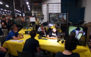 OctoGônes 11, une démonstration de peinture par Alexandre Vallet au pôle figurines.